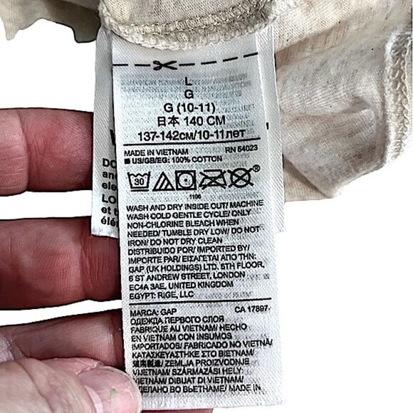 Gap Kids Wonder Woman Sequin Flip Graphic Tee Girls L/10 Oatmeal - Picture 7 of 11